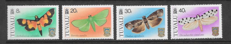 BUTTERFLIES - TUVALU #138-41   MNH