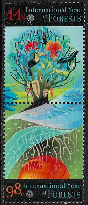 United Nations #1036a MNH Pair - Year of Forests