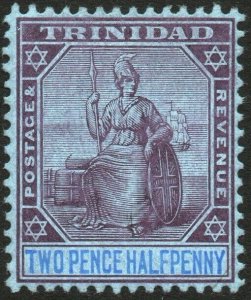 TRINIDAD-1904-09 2½d Purple & Blue/Blue Sg 136 LIGHTLY MOUNTED MINT V48571