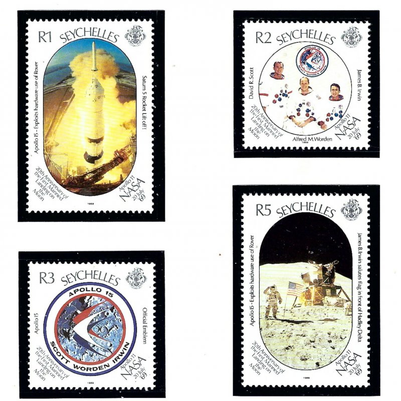 Seychelles 676-79 MNH 1989 Moon Landing Anniversary