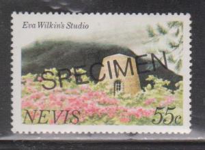 NEVIS Scott # 130 MH - Eva Wilkins Studio With SPECIMEN Overprint