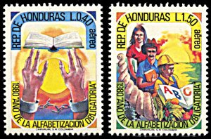 Honduras C726-C727, MNH, Literacy Promotion