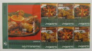 Albania 2005 Europe CEPT Gastronomy MNH** Sheet from Booklet 14438-