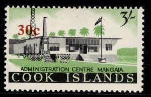 COOK ISLANDS QEII SG216, 30c on 3s black & yellow-green, M MINT. Cat £31.