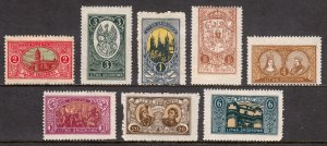 Central Lithuania - Scott #35-42 - MH - A few short perfs - SCV $6.50