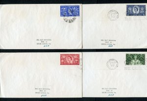 Great Britain 1953 FOUR Covers Coronation