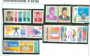Indonesia #1259-1261/1265/1268 Mint (NH) Single (Complete Set)
