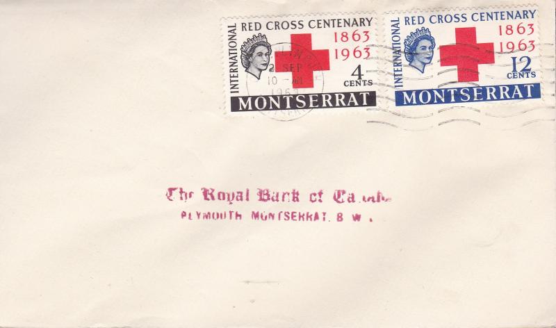 Montserrat 1963 Red Cross Centenary First Day Cover Handstamp Address  VF