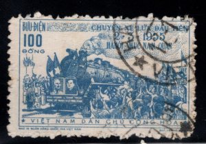 North VIET NAM Democratic Republic, Scott 32 Train stamp Used