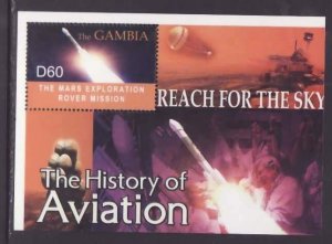 Gambia-Sc#2843- id9-unused NH sheet-Space-Mars Rover-2003-