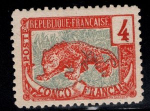 French Congo Scott 37 MH* Leopard stamp