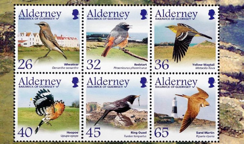 COLOR PRINTED ALDERNEY 1983-2018 STAMP ALBUM PAGES (80 illustrated pages)