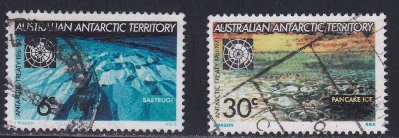 Australian Antarctic Territory # L19-20, Antarctic Treaty 10th Anniv, Used