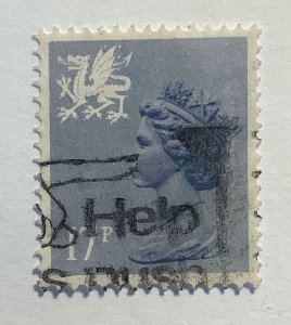 Great Britain, Wales, 1984 Scott MH30 used - 17p,  Queen Elizabeth II