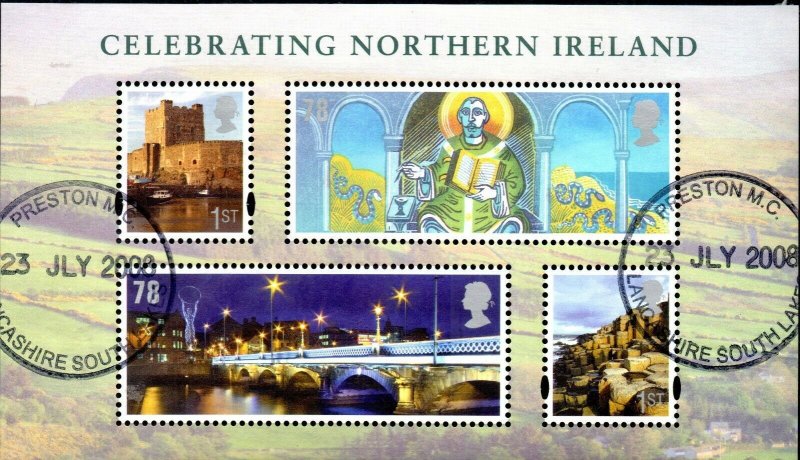 2008 Sg MSNI52 Celebrating Northern Ireland Minisheet Fine Used