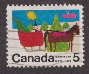 Canada 520 Horse Drawn Sleigh 5¢ 1970