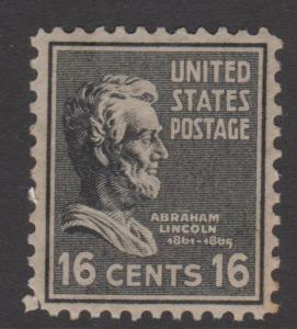 USA #821 Lincoln VF MLH