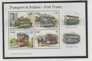 Ireland Sc 684a 1987 Trolleys stamp sheet mint NH