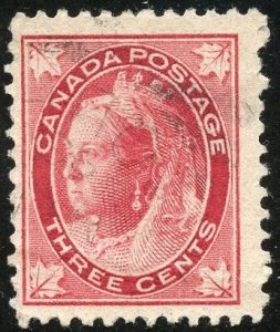 Canada Scott 69 UFLH - 1898 3c Queen Victoria - SCV $2.00