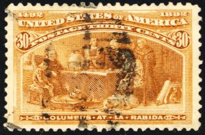 239, Used 30¢ XF Very Well Centered Stamp - Stuart Katz