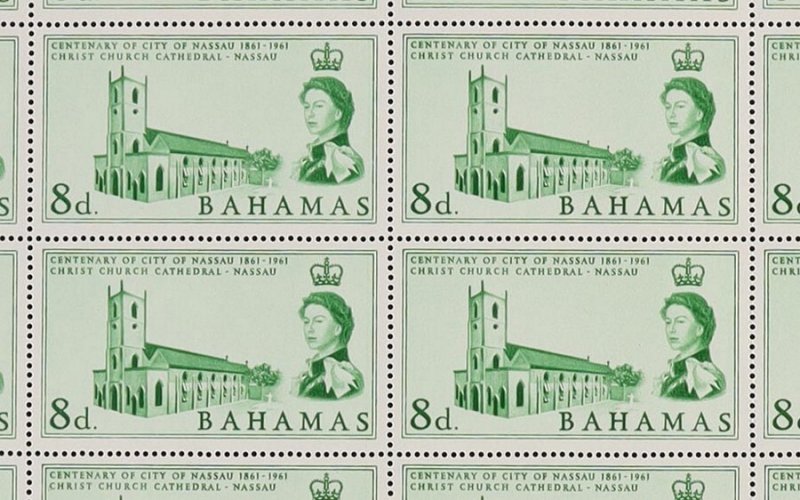 BAHAMAS 1962 Nassau Centenary set 8d & 10d full sheets with imprints. MNH **. 