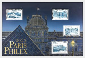 Stamps of France ( Pre order) 2022 - Dore - Paris Philex 2022 - Miniature Sheet