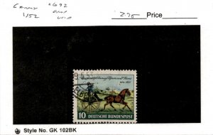 Germany, Postage Stamp, #692 Used, 1952 Thurn & Taxis Postillion (AK)