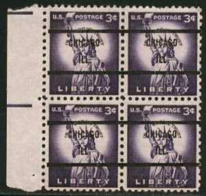 United States #1035- MNH PRECANCELLED BLOCK OF 4 -1954 - NOB057