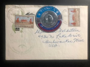 1968 Niufoou Tonga Toga Canoe Mail Cover to Milwaukee USA Matson line