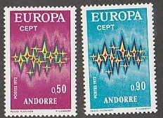ANDORRA #210-11 MINT NEVER HINGED COMPLETE