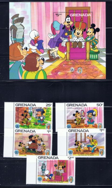 Grenada 1317-11 NH 1985 Disney Set 