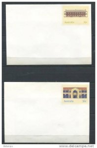 Australia  2 Postal Stationary Covers Unused Buildings (1)