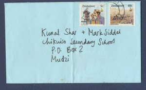 ZIMBABWE - Scott 724 & 728 on cover  to UK