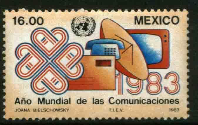 MEXICO 1310 World Communications Year MNH. VF.