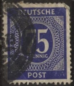 Germany 553 (used) 75pf numeral, dp ultra (1946)