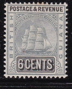 Album Treasures British Guiana Scott # 176  6c  Colony Seal (Ship)  Mint LH