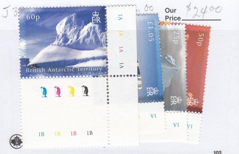 BRITISH ANTARCTIC TERRITORY VF-MNH ICE BERGS WITH TRAFFIC LIGHTS AND PLATES