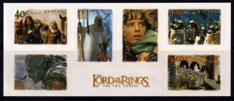 New Zealand 2002 Lord of the Rings 'Self-Adhesive' Mint MNH Pane SC...