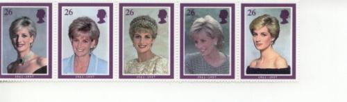 1998 Great Britain Princess Diana (Scott 1791-95a) MNH