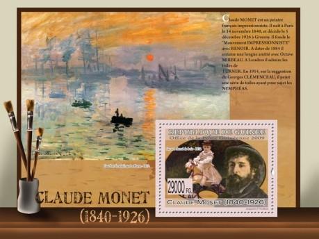 Guinea - Monet Art -  Stamp S/S  - 7B-1110