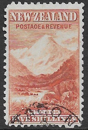 New Zealand 98   1900  five shilling fine used