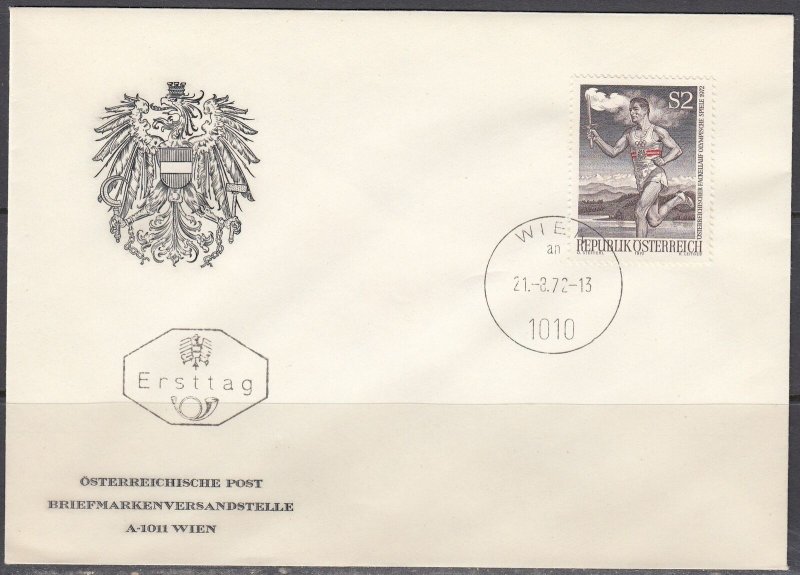 Austria  Scott 926 FDC - 1972 Olympic Games