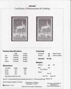 1098 3 cent Wildlife Whooping Crane mint OG NH EGRADED VF 80