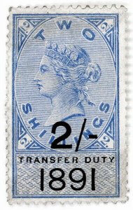 (I.B) QV Revenue : Transfer Duty 2/- (1891)