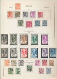 Belgium 1934/40 Used MH on Pages(Apx 85+Items) UK1700