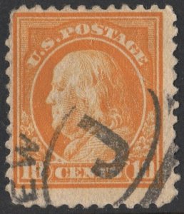 SC#510 10¢ Franklin Single (1917) Used