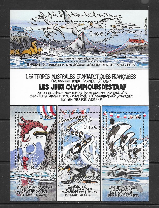 FRENCH SOUTHERN ANTARCTIC TERRITORY #312 (MS)  MNH