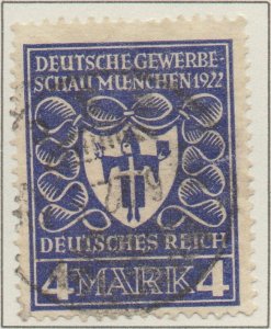 Germany Deutsches Reich Munich Exhibition Weimar Republic 4 Mk SG201 1922