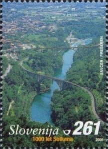 Slovenia 2001 MNH Stamps Scott 456 Railway Bridge River 1000 Years of Town