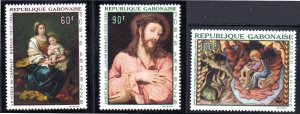 GABON C64-C66 MNH SCV $4.50 BIN $2.70 RELIGION